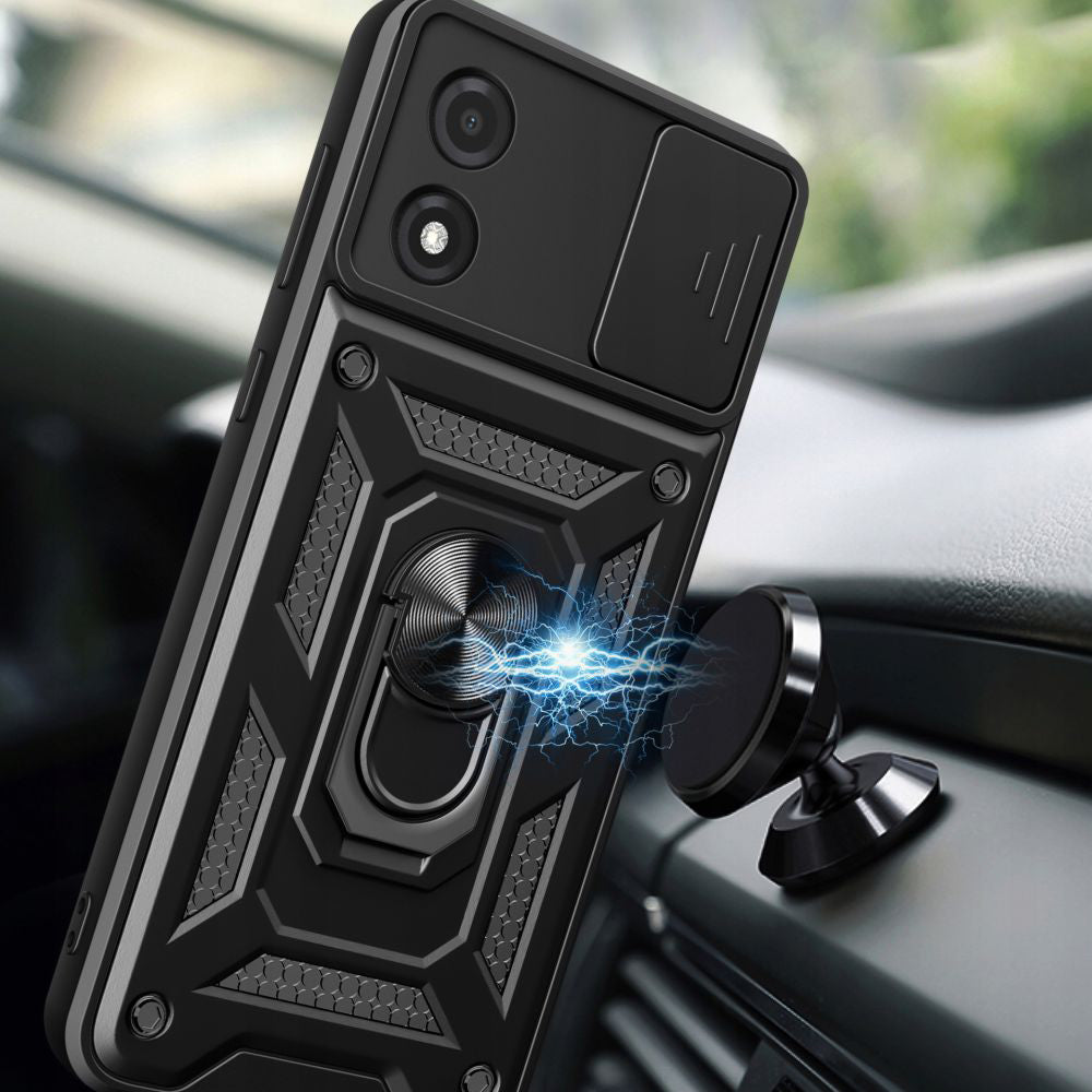 Deksel til Motorola Moto E13, Techsuit, CamShield, Svart