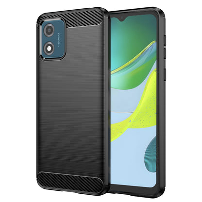 Deksel for Motorola Moto E13, Techsuit, Karbon, Svart