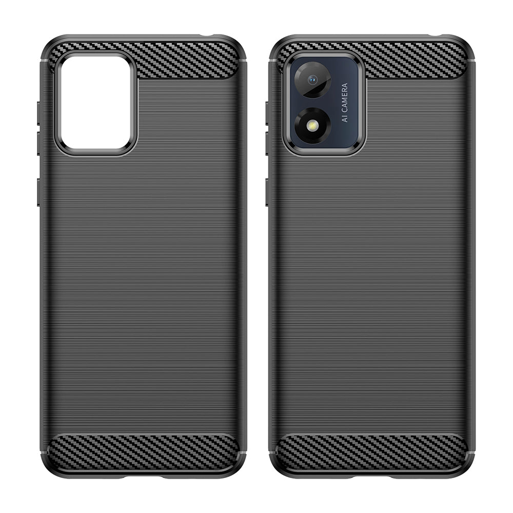 Deksel for Motorola Moto E13, Techsuit, Karbon, Svart