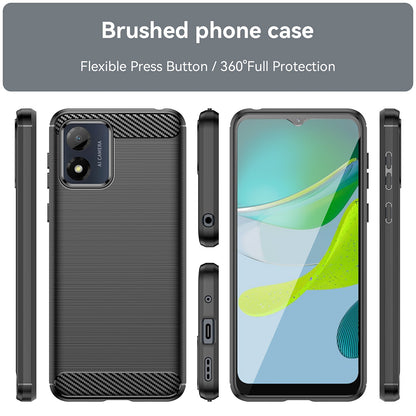 Deksel for Motorola Moto E13, Techsuit, Karbon, Svart
