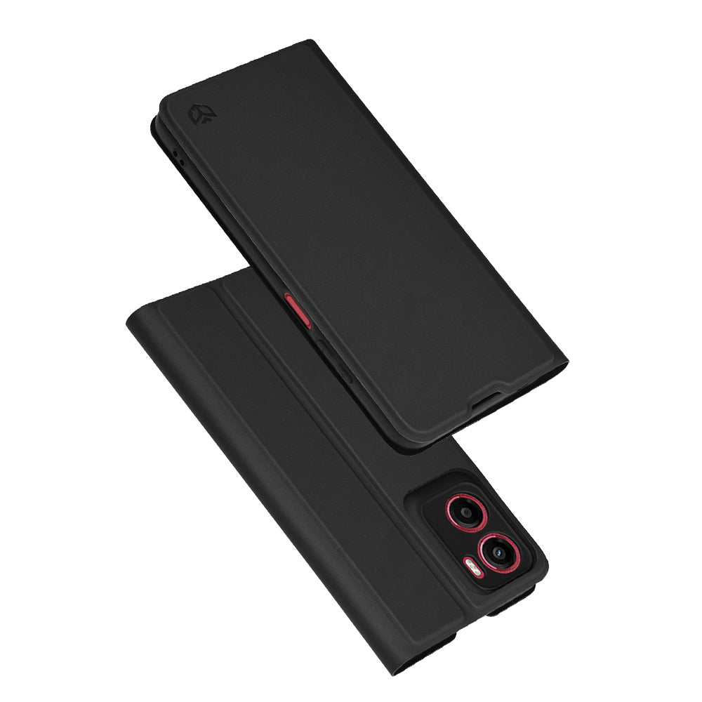 Deksel til Motorola Moto E15 / G05, Techsuit, Magskin Book, Svart