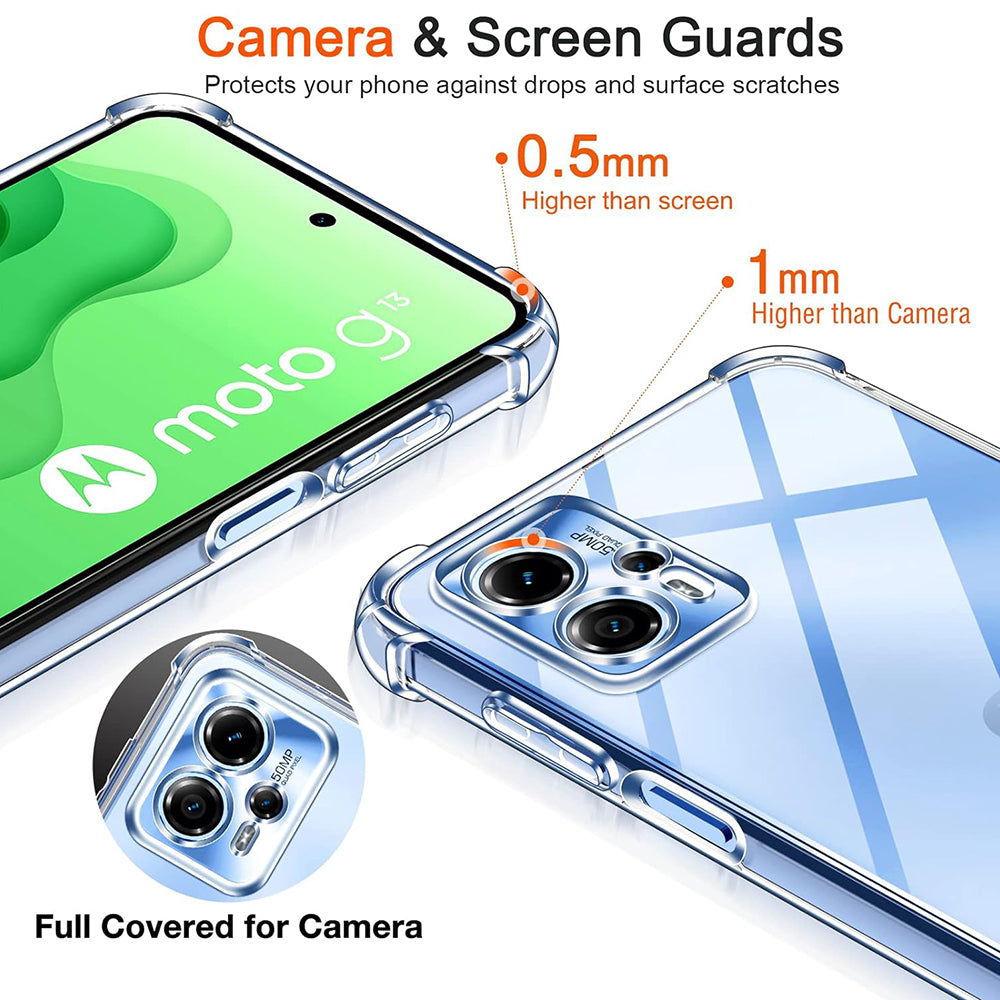 Deksel til Motorola Moto E15 / G05, Techsuit, Støtsikker Klar, Transparent