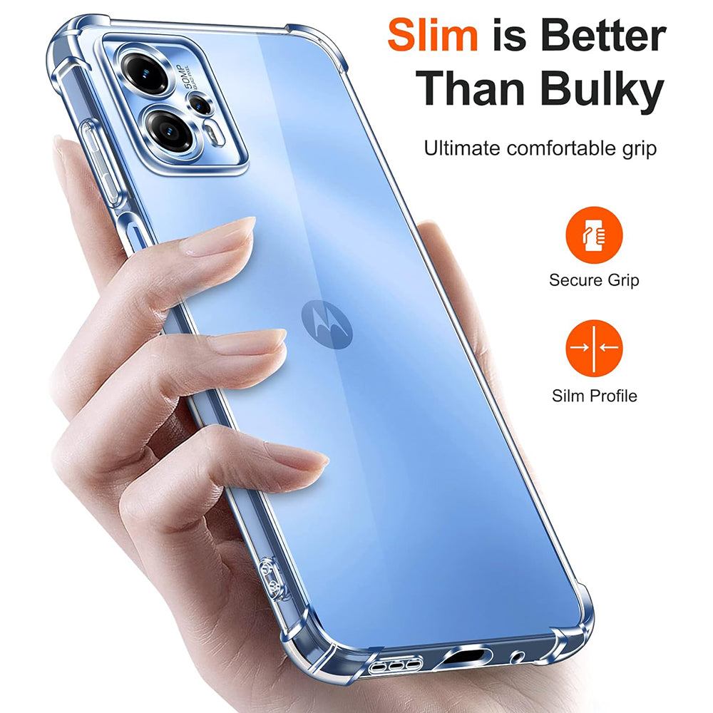 Deksel til Motorola Moto E15 / G05, Techsuit, Støtsikker Klar, Transparent