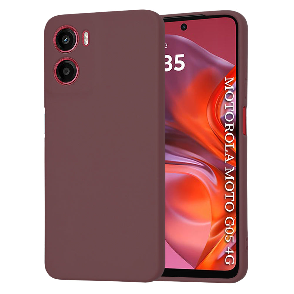 Deksel til Motorola Moto E15 / G05, Techsuit, SoftFlex, Burgunder