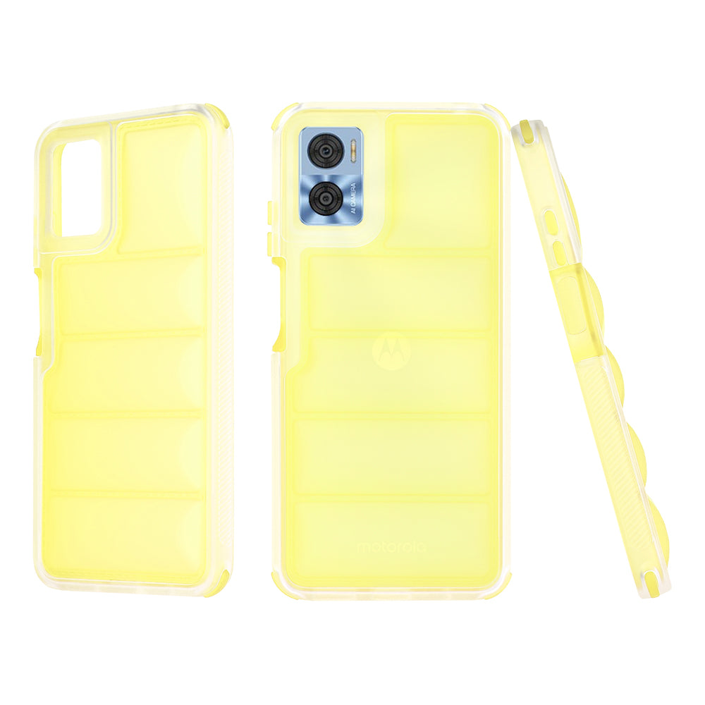 Deksel for Motorola Moto E22i / E22, Techsuit, Wave Shield, Gul