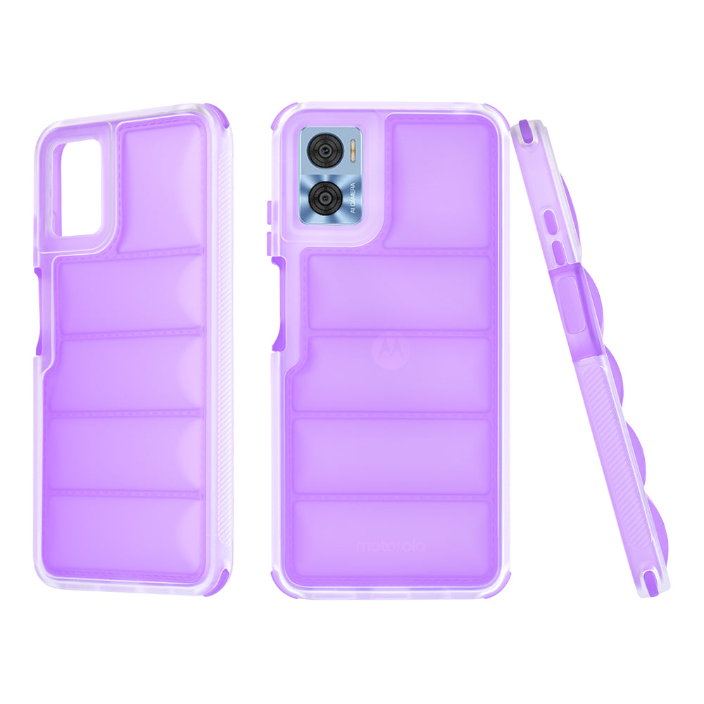 Deksel for Motorola Moto E22i / E22, Techsuit, Wave Shield, Lilla