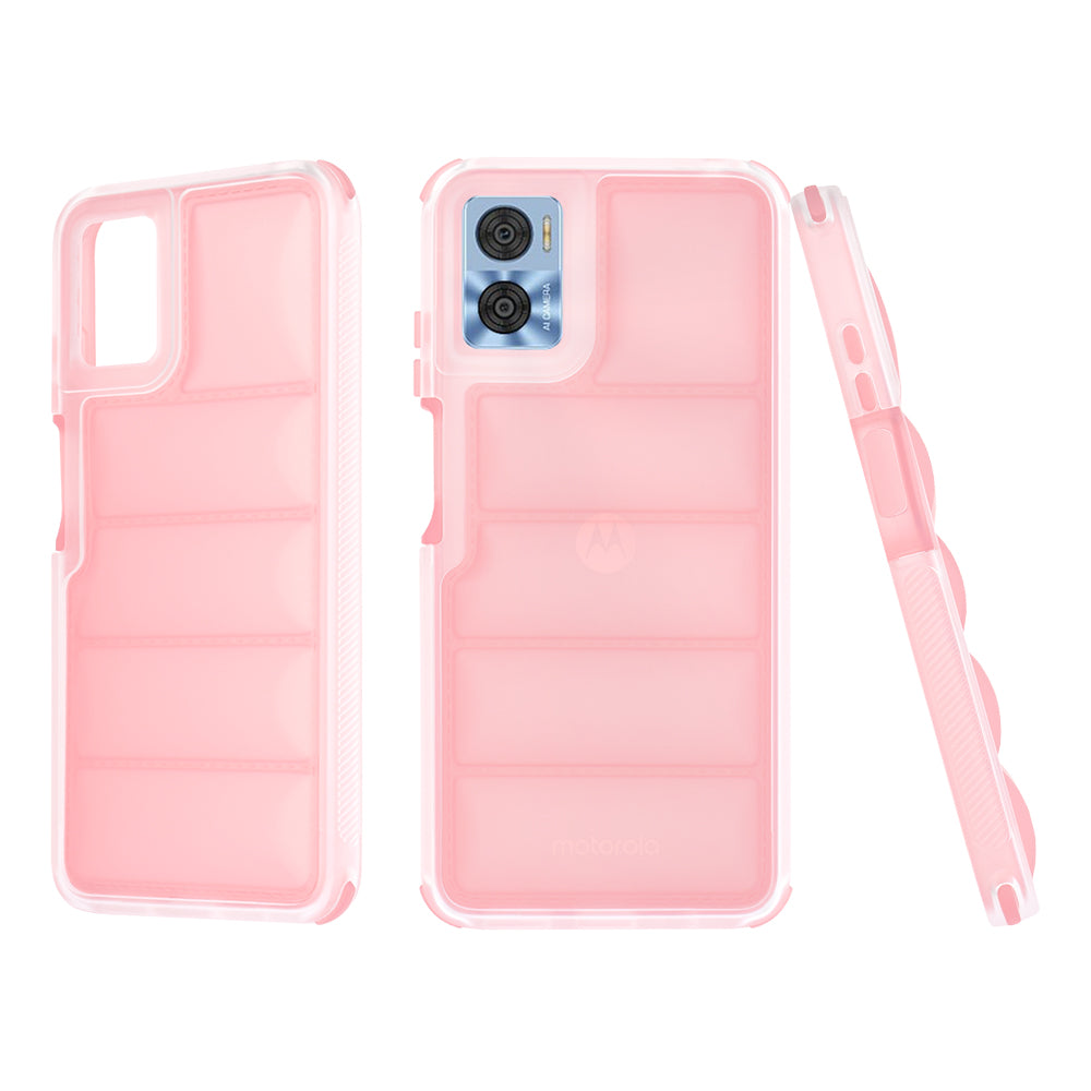 Deksel for Motorola Moto E22i / E22, Techsuit, Wave Shield, Rosa