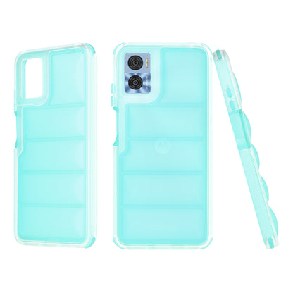 Deksel for Motorola Moto E22i / E22, Techsuit, Wave Shield, Turkis