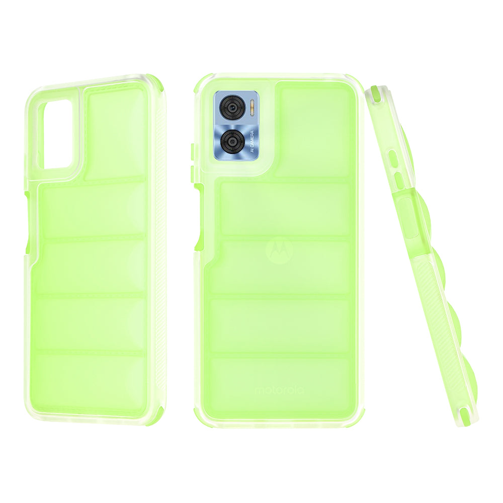 Deksel til Motorola Moto E22i / E22, Techsuit, Wave Shield, Grønn