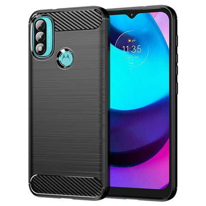 Deksel til Motorola Moto E40 / E30 / E20, Techsuit, Karbon, Svart