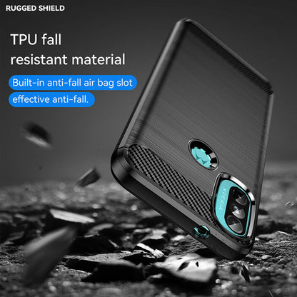 Deksel til Motorola Moto E40 / E30 / E20, Techsuit, Karbon, Svart