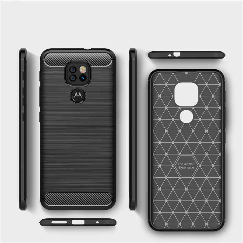 Deksel til Motorola Moto E7 Plus / G9 Play, Techsuit, Karbon, Svart