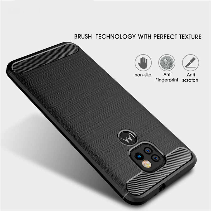 Deksel til Motorola Moto E7 Plus / G9 Play, Techsuit, Karbon, Svart