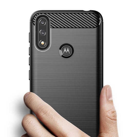 Deksel til Motorola Moto E7i Power / E7 Power, Techsuit, Karbon, Svart