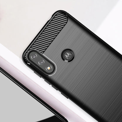 Deksel til Motorola Moto E7i Power / E7 Power, Techsuit, Karbon, Svart