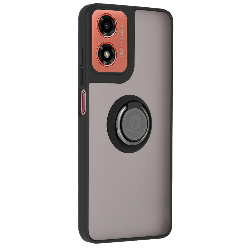 Deksel for Motorola Moto G04s / E14 / G04 / G24, Techsuit, Glinth, Svart