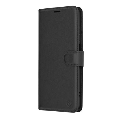 Deksel for Motorola Moto G04s / E14 / G04 / G24, Techsuit, Leather Folio, Svart