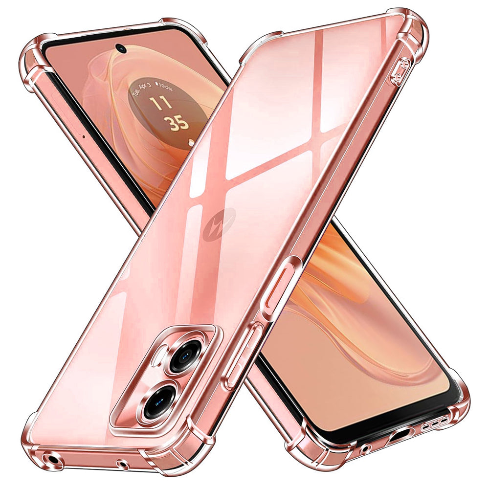 Deksel for Motorola Moto G04s / E14 / G04 / G24, Techsuit, Støtsikker Klar, Transparent