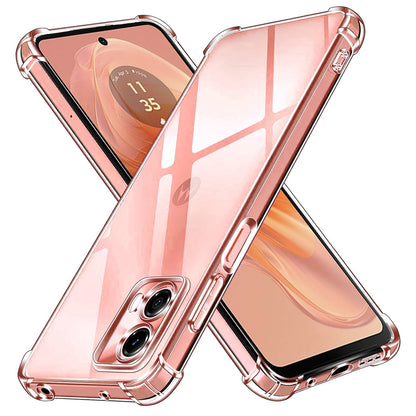 Deksel for Motorola Moto G04s / E14 / G04 / G24, Techsuit, Støtsikker Klar, Transparent