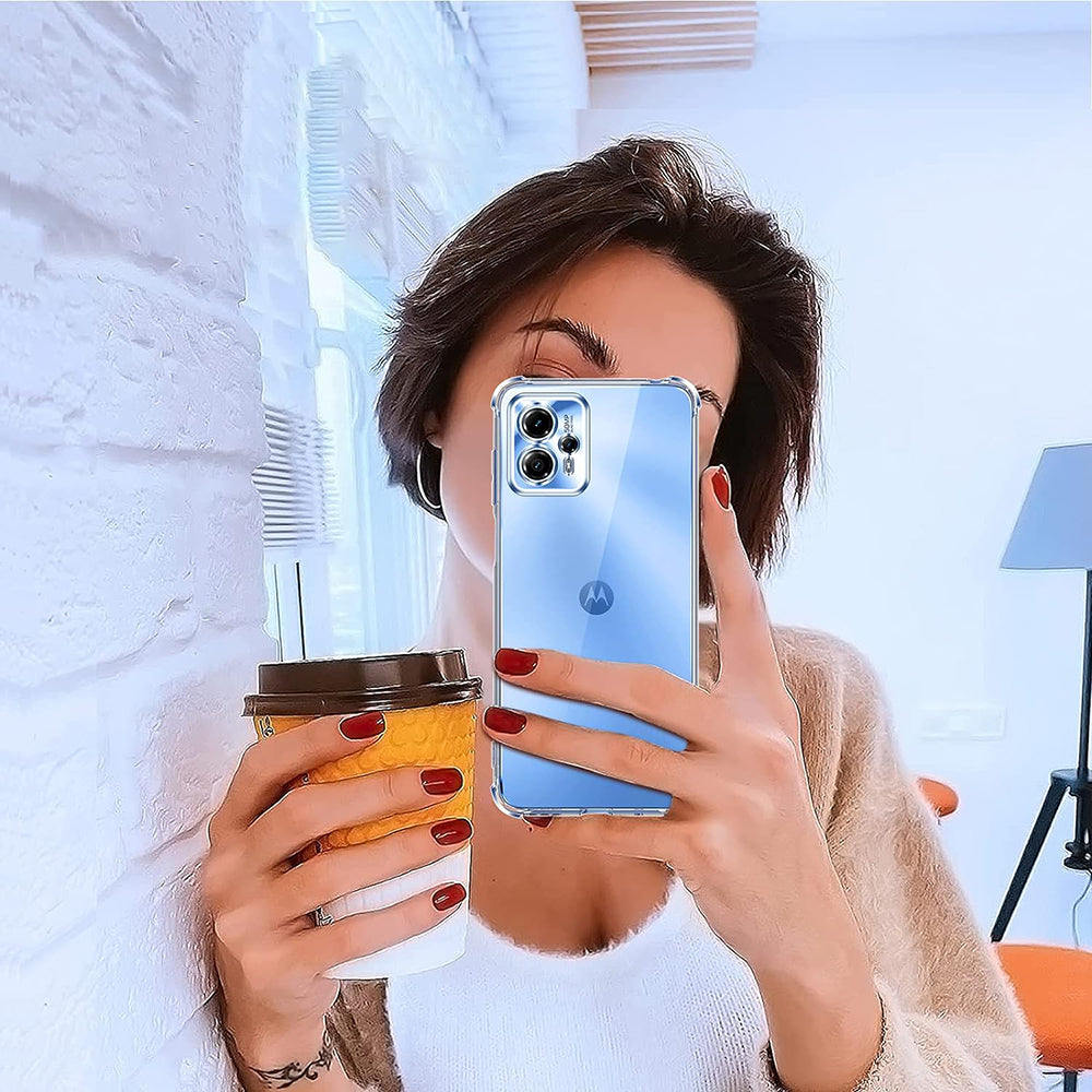 Deksel for Motorola Moto G04s / E14 / G04 / G24, Techsuit, Støtsikker Klar, Transparent