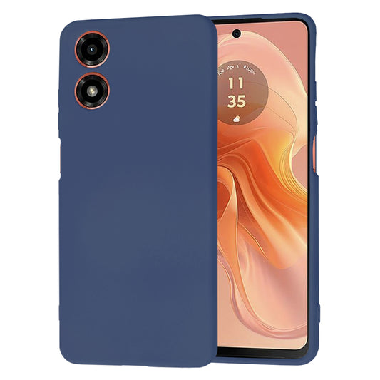 Deksel for Motorola Moto G04s / E14 / G04, Techsuit, SoftFlex, Marineblå
