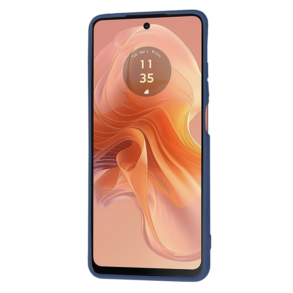 Deksel for Motorola Moto G04s / E14 / G04, Techsuit, SoftFlex, Marineblå