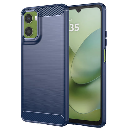 Deksel for Motorola Moto G06 Power / G06, Techsuit, Karbon, Blå