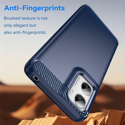 Deksel for Motorola Moto G06 Power / G06, Techsuit, Karbon, Blå