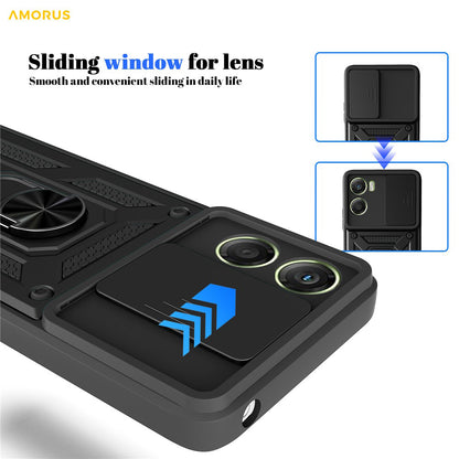 Deksel for Motorola Moto G06, Techsuit, CamShield, Blå