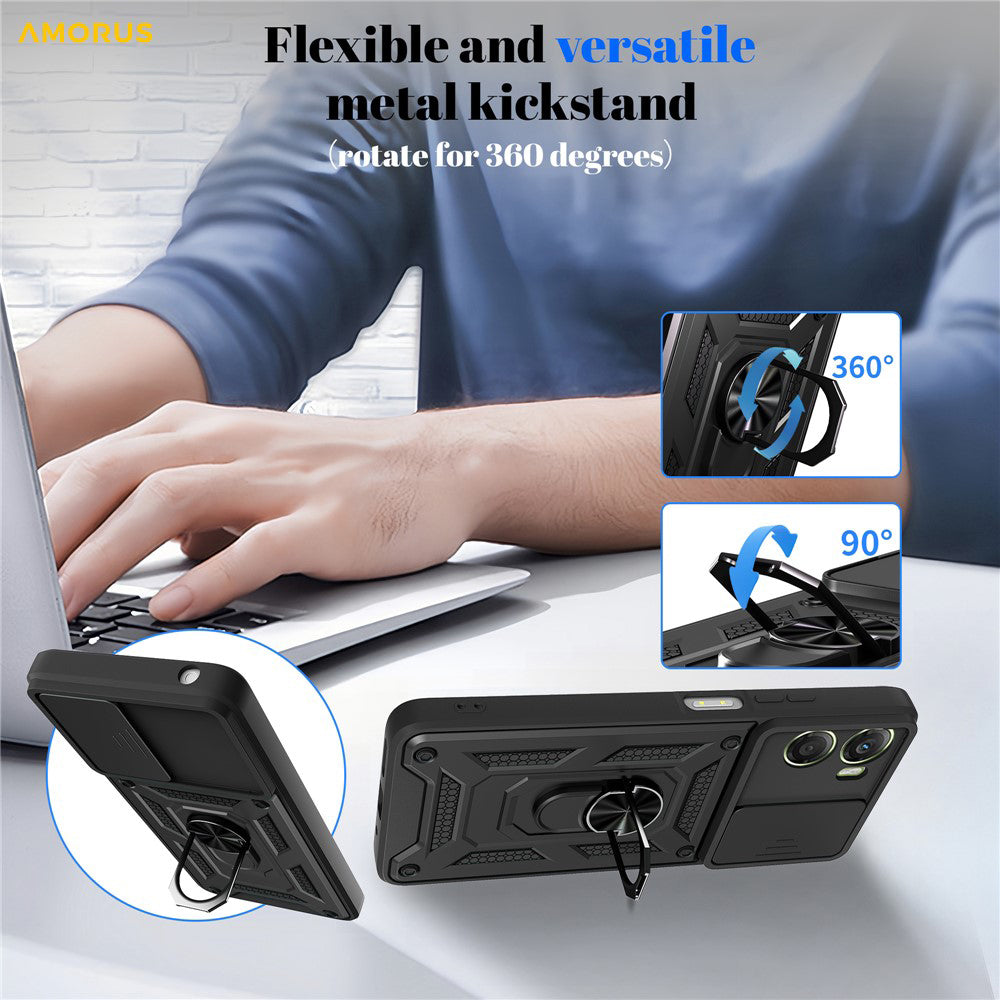 Deksel for Motorola Moto G06, Techsuit, CamShield, Gull