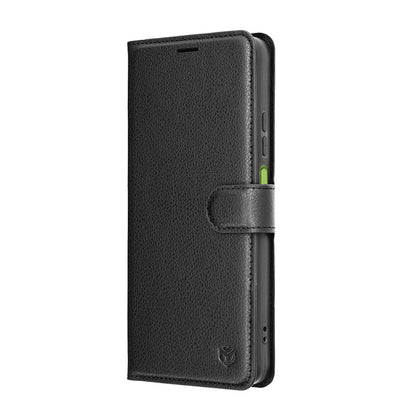 Deksel for Motorola Moto G06, Techsuit, Leather Folio, Svart