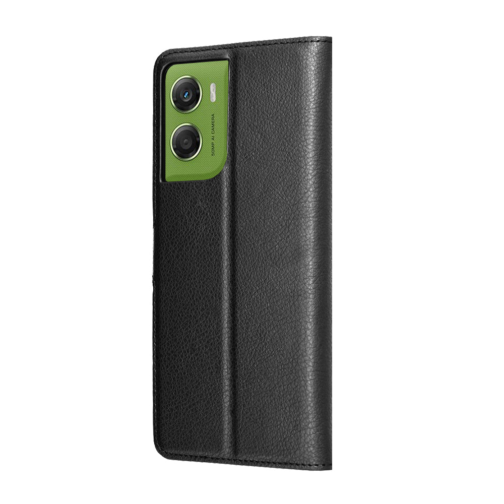 Deksel for Motorola Moto G06, Techsuit, Leather Folio, Svart