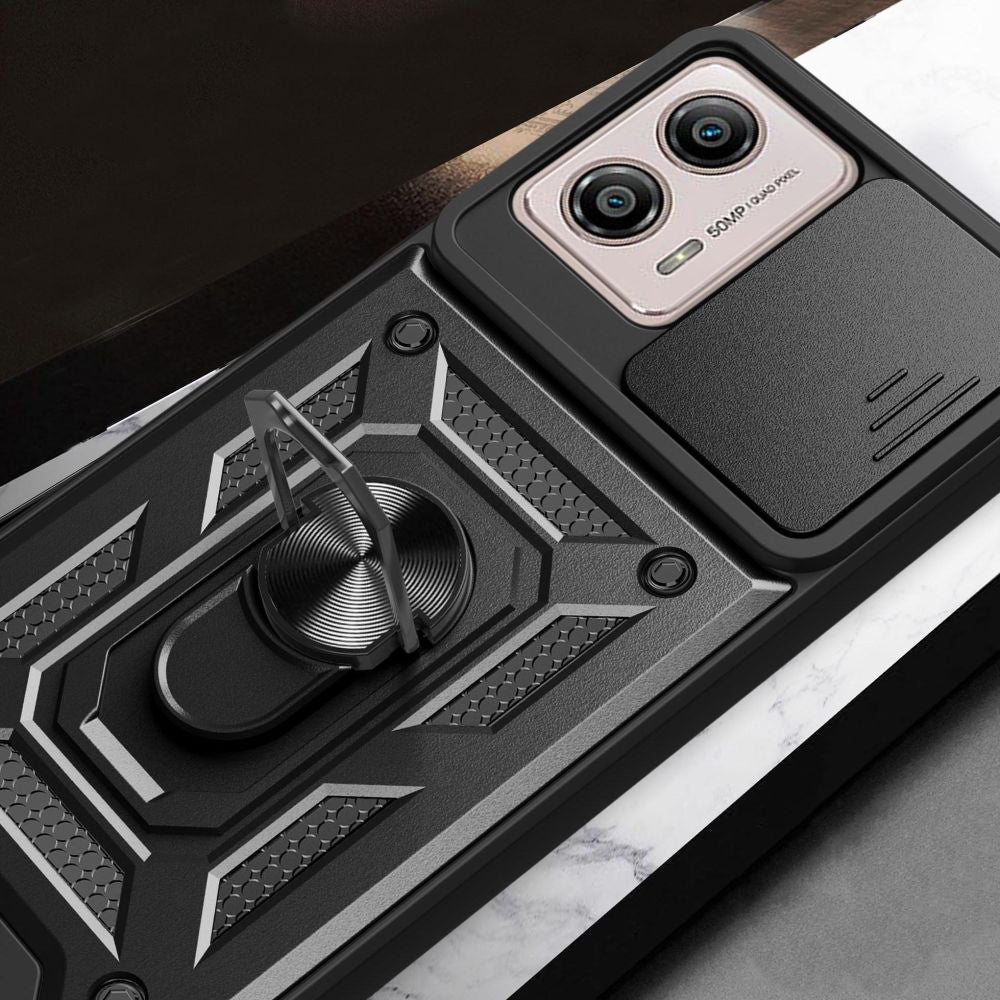 Deksel for Motorola Moto G13 / G23 / G53, Techsuit, CamShield, Svart
