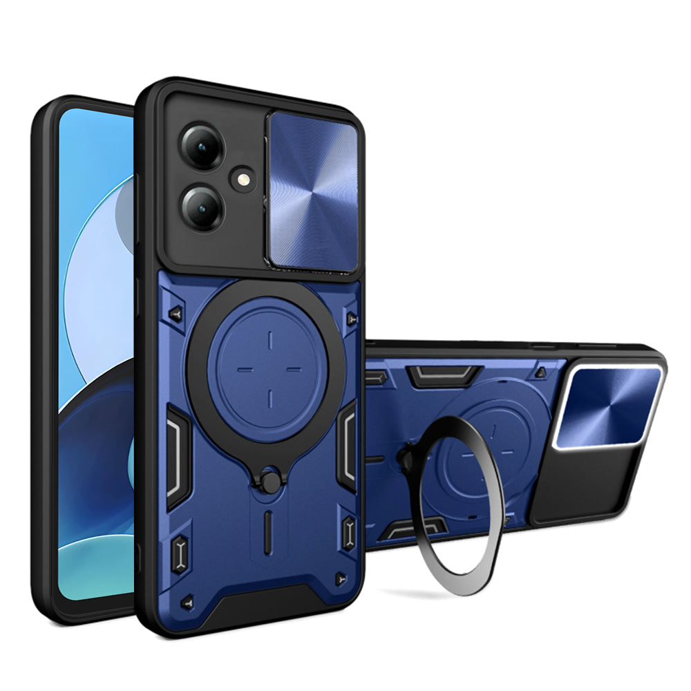 Deksel for Motorola Moto G14, Techsuit, CamGuard Pro, Blå