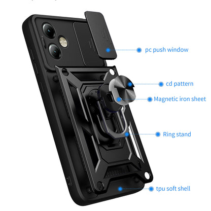 Deksel til Motorola Moto G14, Techsuit, CamShield, Blå