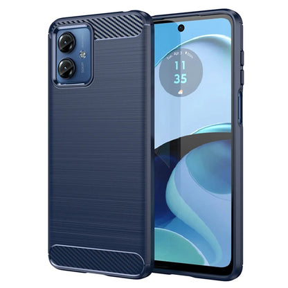 Deksel til Motorola Moto G14, Techsuit, Karbon, Blå