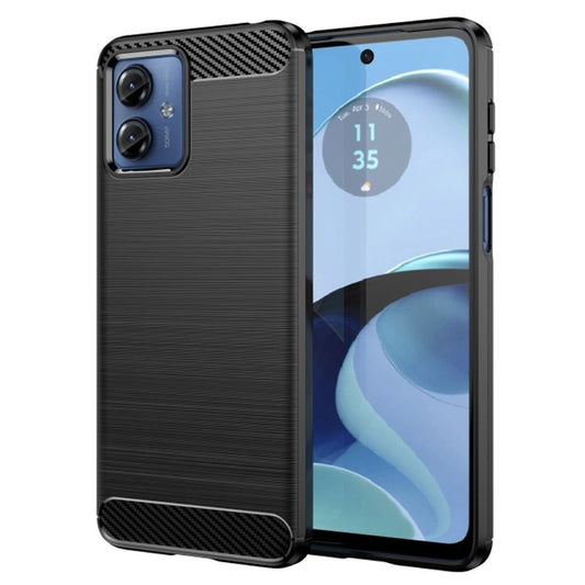 Deksel for Motorola Moto G14, Techsuit, Karbon, Svart