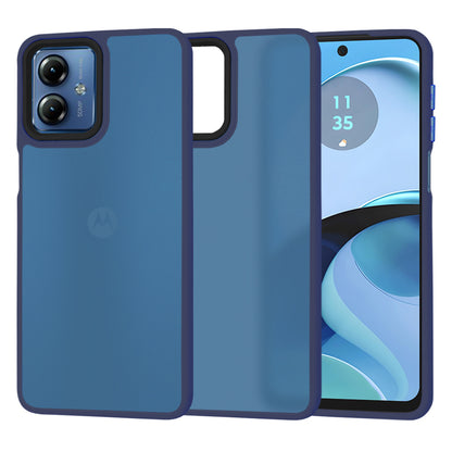 Deksel for Motorola Moto G14, Techsuit, HaloFrost, Marineblå