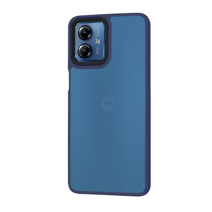 Deksel for Motorola Moto G14, Techsuit, HaloFrost, Marineblå