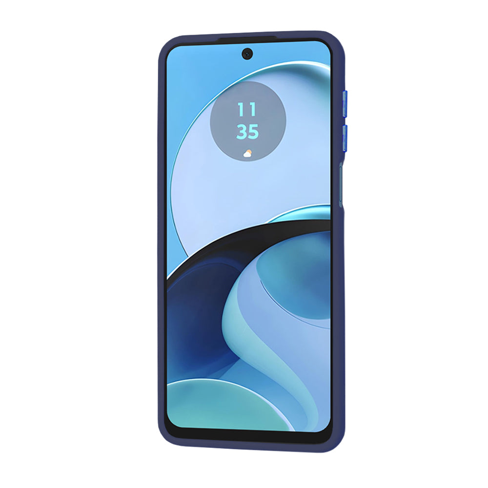 Deksel for Motorola Moto G14, Techsuit, HaloFrost, Marineblå