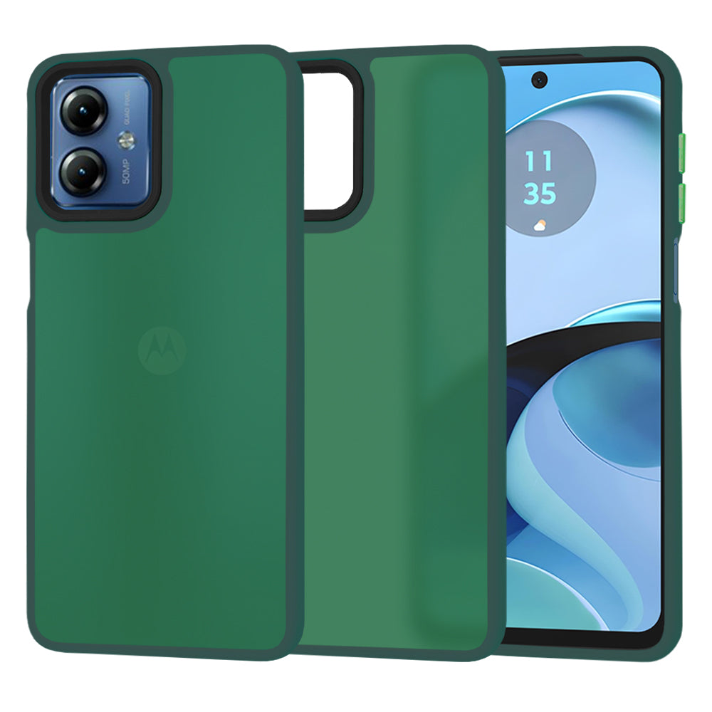 Deksel for Motorola Moto G14, Techsuit, HaloFrost, Grønn