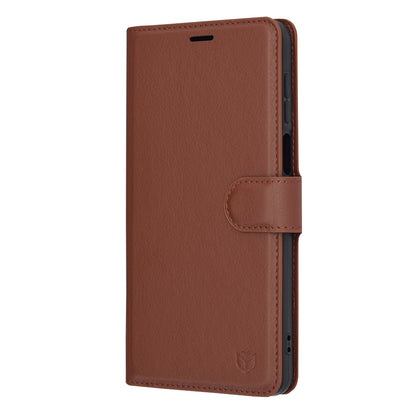 Deksel for Motorola Moto G14, Techsuit, Leather Folio, Brun