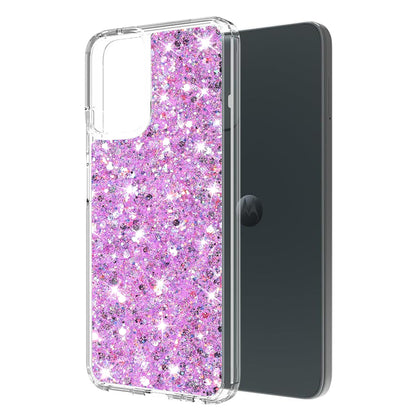 Deksel til Motorola Moto G14, Techsuit, Glitrende Glitter, Magenta