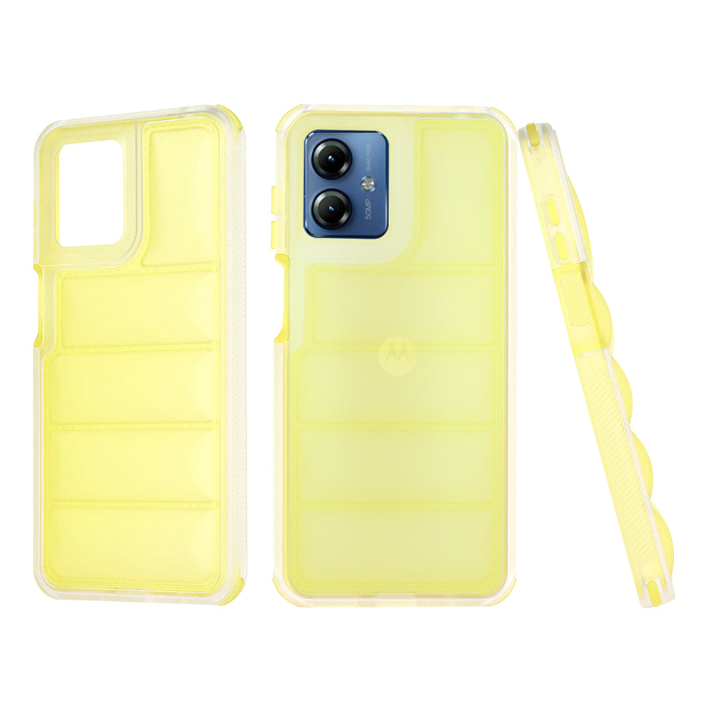Deksel til Motorola Moto G14, Techsuit, Wave Shield, Gul