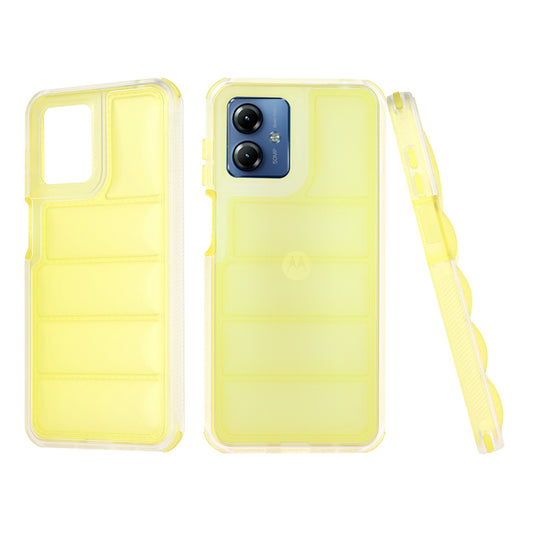 Deksel til Motorola Moto G14, Techsuit, Wave Shield, Gul
