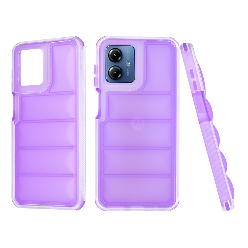 Deksel for Motorola Moto G14, Techsuit, Wave Shield, Lilla