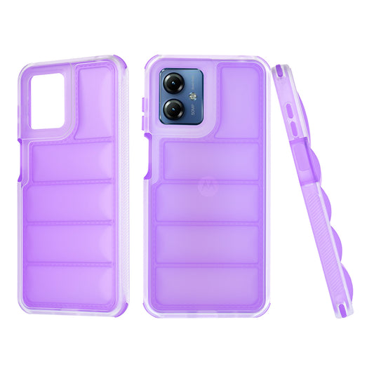 Deksel for Motorola Moto G14, Techsuit, Wave Shield, Lilla