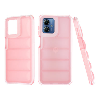 Deksel for Motorola Moto G14, Techsuit, Wave Shield, Rosa