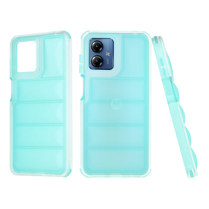Deksel til Motorola Moto G14, Techsuit, Wave Shield, Turkis