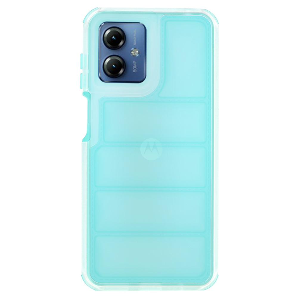 Deksel til Motorola Moto G14, Techsuit, Wave Shield, Turkis
